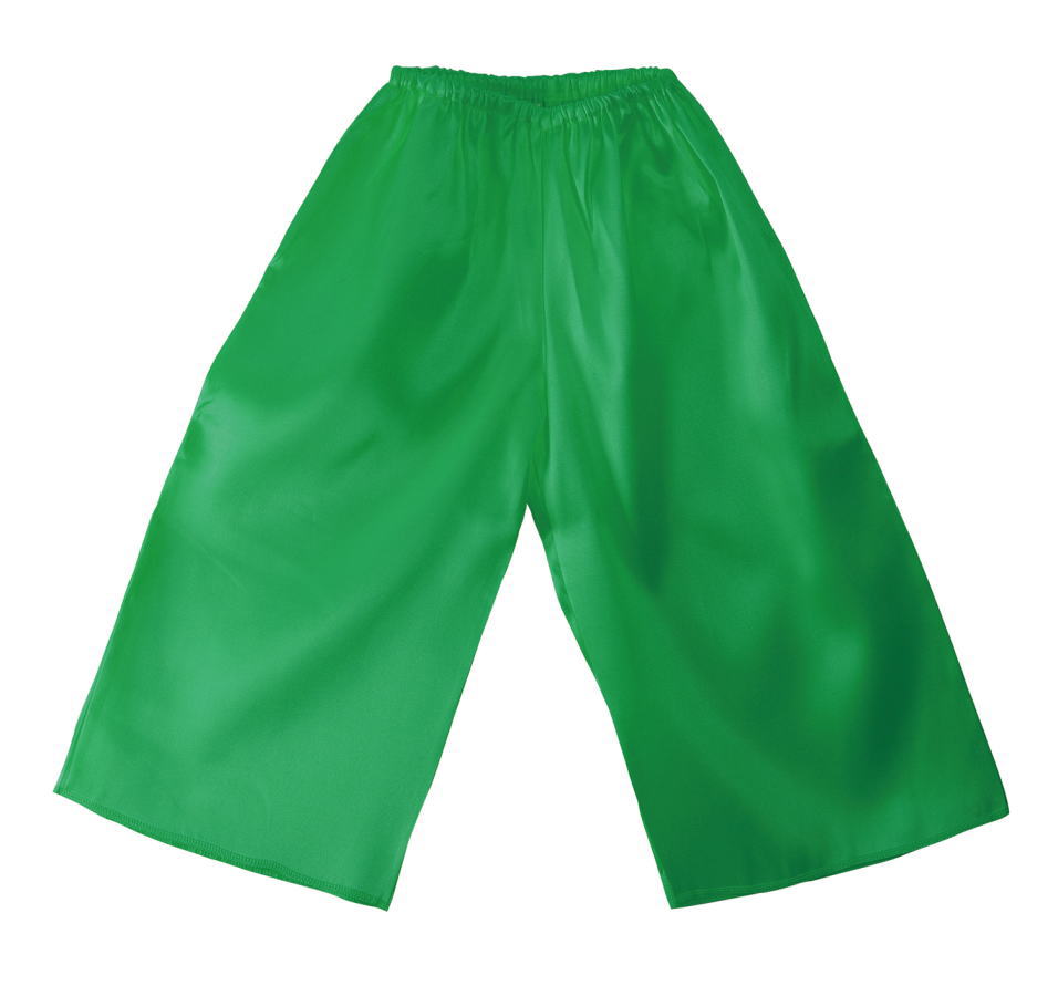 ソフトサテンズボン 　緑　幼児～小学校低学年用