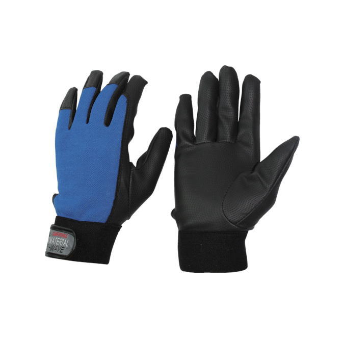おたふく手袋　PU-WAVE手袋　ブルー　LLサイズ　K-18-BL-LL