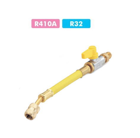 TASCO(タスコ)　R410A、R32　バルブ付ホースアダプター　黄色　TA131-3