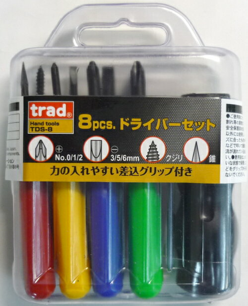 Trad Hand tools　8pcs.ドライバーセット