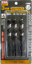 Trad Accessories 3本組木工用ドリル刃セット 12mm×3本