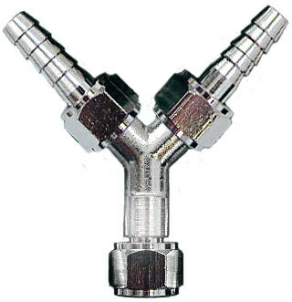 空気用二又ホースジョイント　オネジ取り付け用　3/8