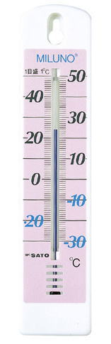 SATO(佐藤計量器)カラー寒暖計ミルノ1513-00/1513-20
