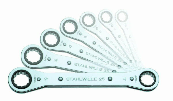 STAHLWILLE（スタビレー）　板ラチェットメガネレンチ　7本組セット