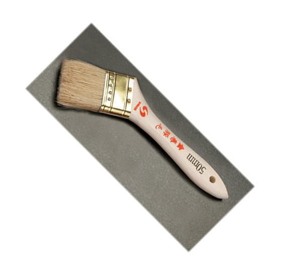 ◆白毛 ◆豚毛 ◆高粘度用(樹脂、シリコン等防水用塗料に最適) 　 品番 サイズ(幅) 全長 毛丈 EA109MA-1 10号(30mm) 225mm 47mm EA109MA-2 20号(50mm) 230mm 49mm EA109MA-3 30号(70mm) 250mm 53mm