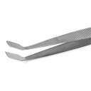 ステンレス製精密ピンセット 先端幅6.5mm 全長120mm