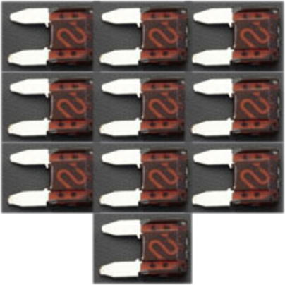 12、24V用7.5A自動車用平型ヒューズ　茶色　10個入　F0770