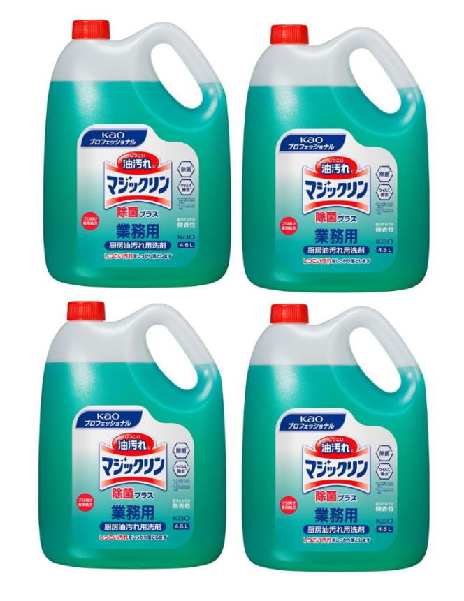 花王客室・厨房用洗剤マジックリン除菌プラス4.5LX4個