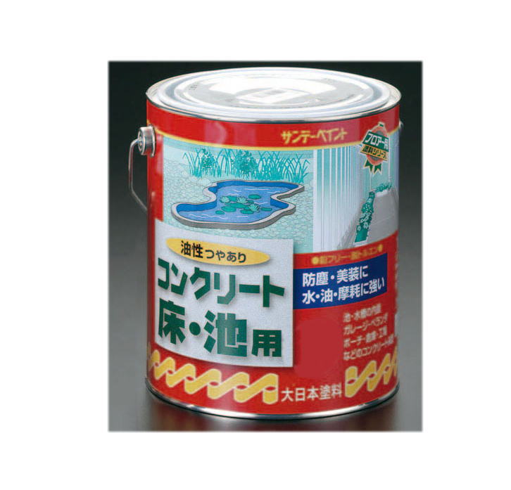 サンデーペイント　油性コンクリート・池用塗料　白色　1.6L