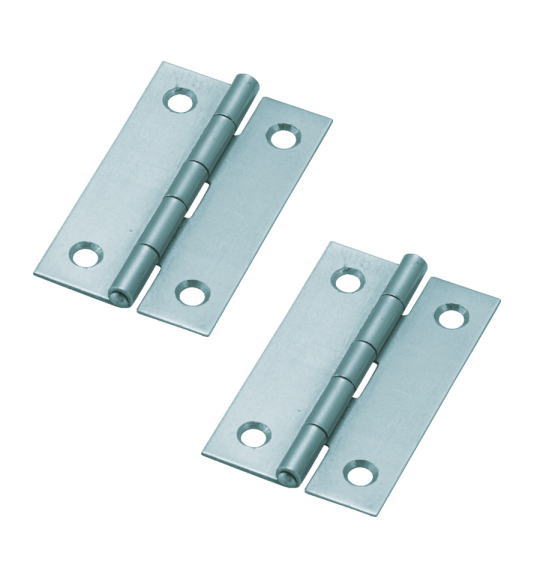 25x20mm 薄口丁番(鉄ユニクロメッキ製/2個)