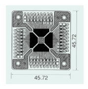 ・QFP0.5mmピッチ36〜100ピンを2.54mmピッチ(4方向)に変換します ・金メッキ仕上により鉛フリーに対応します ・寸法:45.72mm×45.72mm ・片面/両面:両面 ・材質:ガラスエポキシ(FR-4) ・板厚:1.0t ...