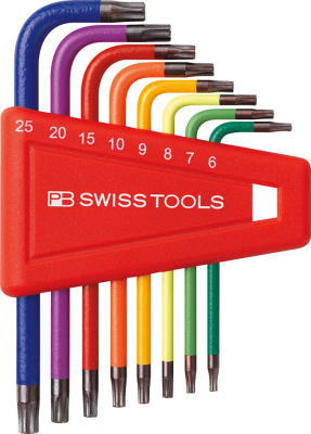 PB SWISS TOOLSL型ヘクスローブレインボーレンチセット 410H/6-25RB