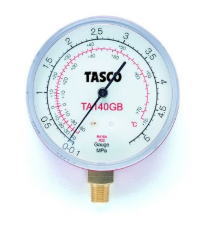 TASCO（タスコ）R410A、R32　高精度圧力計　高圧側(Φ80)　TA140GB