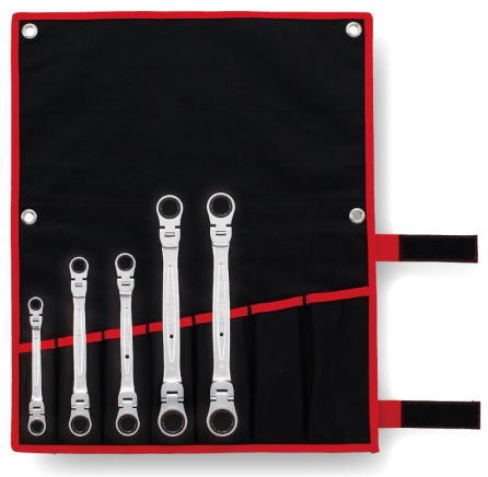 トネ(TONE)両首振ラチェットめがねレンチセット5点　RMFW500