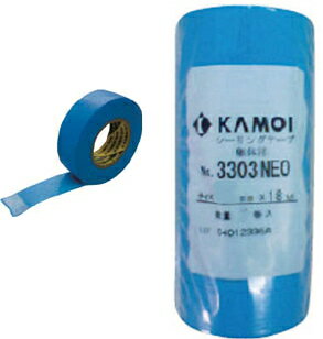 カモ井　マスキングテープ(躯体シーリング用)　18mm幅×18m長×0.1mm厚　ブルー　7巻入