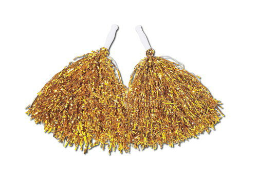 ポンポン　2個組　ゴールド