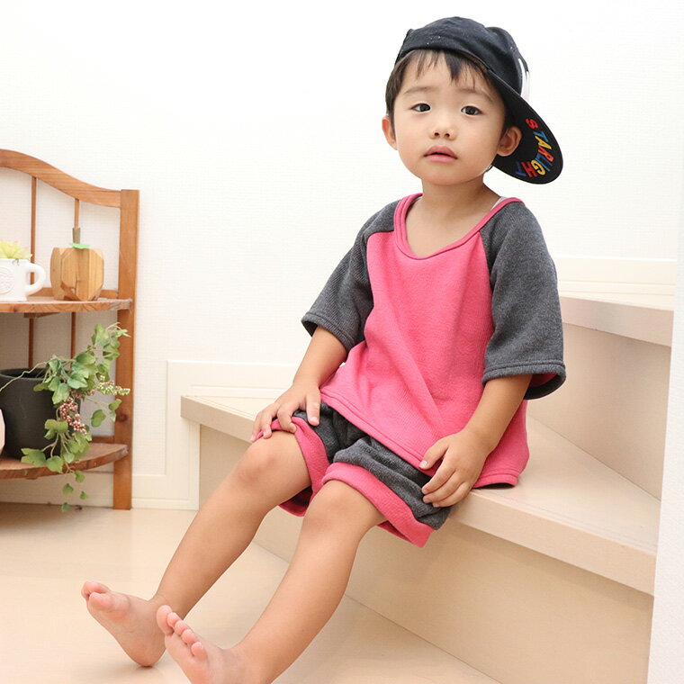 【8の付く日はP5倍】 子供服 トップス 重ね着Wフェイス素材レイヤードトップス4793(80cm 90cm 95cm 100cm)7878・メール便可20 ベビー服 男の子 女の子Tシャツ 赤ちゃん