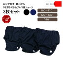 【10・15・20%OFFクーポン発行中】【3枚セット】1枚穿きできる紺色ショーツ(100cm110cm120cm130cm140cm)日本製保育園8877メー...