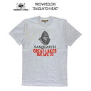 "SASQUATCH HEAD" MIX-GRAYFREEWHEELERS フリーホイーラーズGREAT LAKES GMT.MFG.CO.Tシャツ カットソー