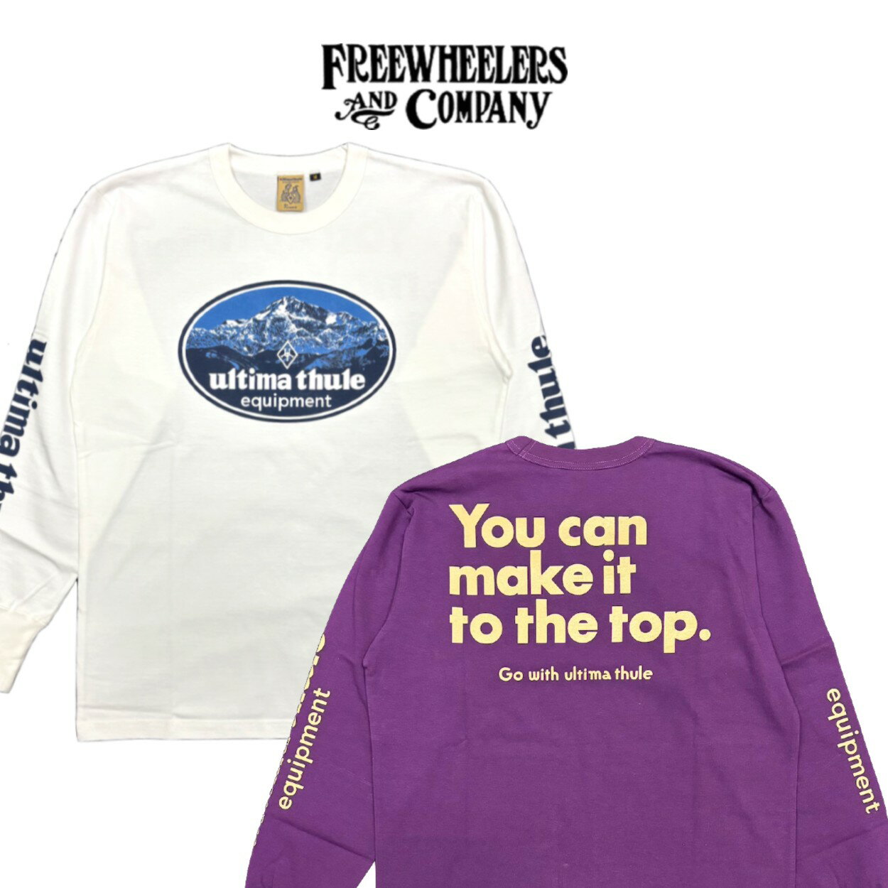 FREEWHEELERS / フリーホイーラーズ / "Mt. DENALI" 2colors / SET-IN LONG SLEEVE T-SHIRT / CORDURA FABLIC / ロンT / Tシャツ