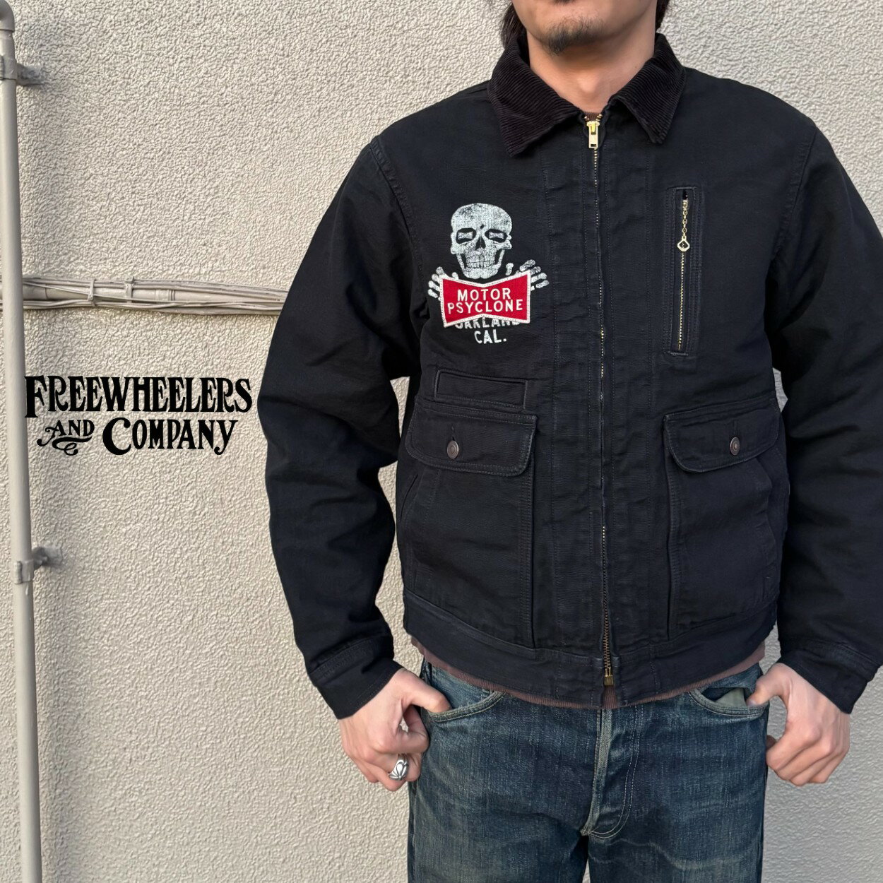 FREEWHEELERS / フリーホイーラーズ / "RISING FROM HELL" GARAGE WORKER JACKET / MOTOR PSYCLONE GARAGE SERIES / UNION SPECIAL OVERALLS / キャンバス / ワークジャケット / カスタム