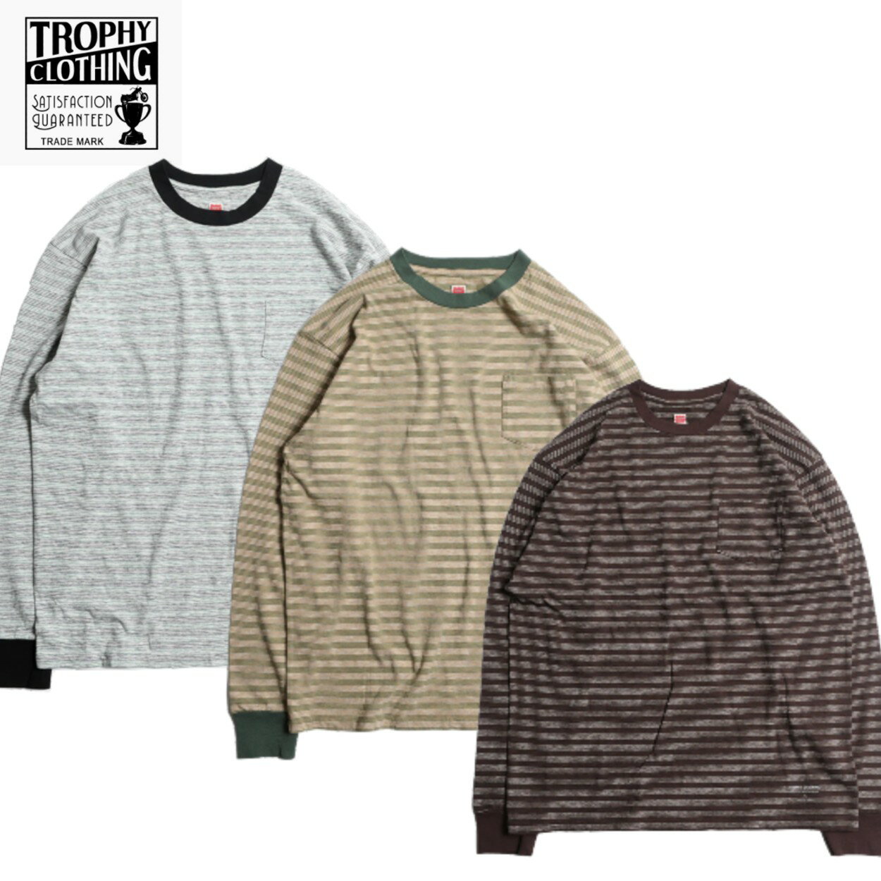 美品■トロフィークロージング■ボーダー ポケット ロンT 40L 楽天市場】トロフィークロージング(柄ボーダー)(Tシャツ