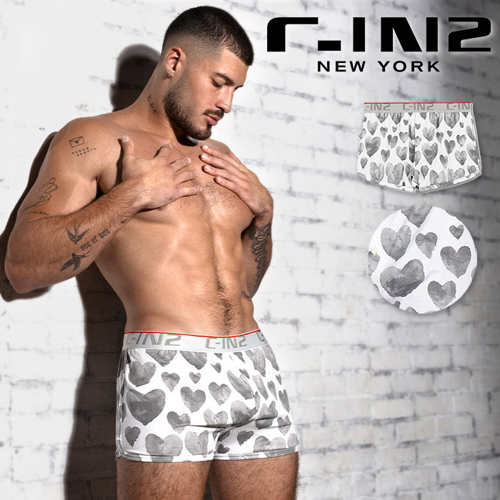 ニットトランクス メンズ 前開きトランクス C-IN2 SCREENSHOT RUNNER BOXER コットンストレッチ 綿 メンズ パンツ 下着 メンズ下着...