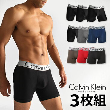 【お得な3枚セット】 カルバンクライン ボクサーパンツ ロングボクサーパンツ Calvin Klein CK Steel Micro BOXER BRIEF カルバンクライン下着 メンズ 男性下着 メンズ下着 ブランド パンツ | アンダーウェア 男性用下着 メンズインナーパンツ ボクサー ロゴパンツ おしゃれ