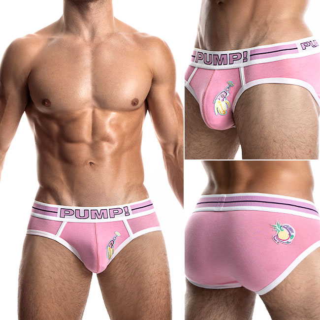 PUMP パンプ ブリーフ ビキニブリーフ ローライズブリーフ PINK SPACE CANDY BRIEF PUMP! Underwear メンズ 男性下着 | アンダーウェア 男性用下着 下着 男性 メンズインナーパンツ ブリーフ ビキニブリーフ メンズビキニ スポーティー カラー