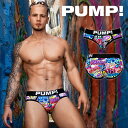 PUMP パンプ ブリーフ ビキニブリーフ ローライズブリーフ DRIP BRIEF PUMP Underwear メンズ 男性下着 アンダーウェア 男性用下着 下着 男性 男 メンズインナーパンツ スポーティー カラー プリント 派手