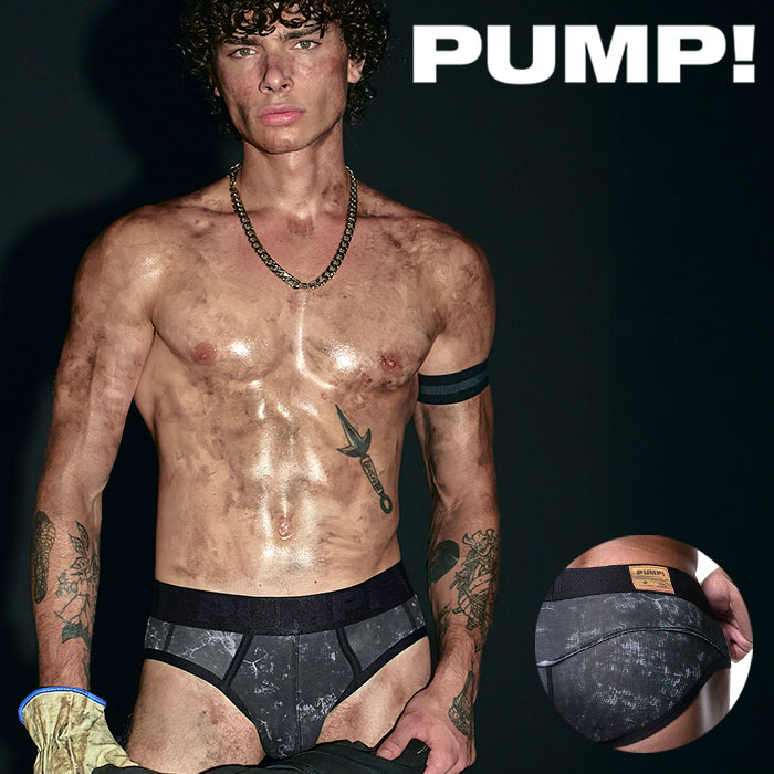 Rakuten - ブリーフ メンズ ローライズブリーフ PUMP UNDERWEAR BLACK WASHED BRIEF パンプ ローライズ ストレッチ スポーツ 吸汗速乾 メンズ パンツ 下着 メンズ下着 男性下着 アンダーウェア ブランド セクシー おしゃれ かっこいい プレゼント ギフト