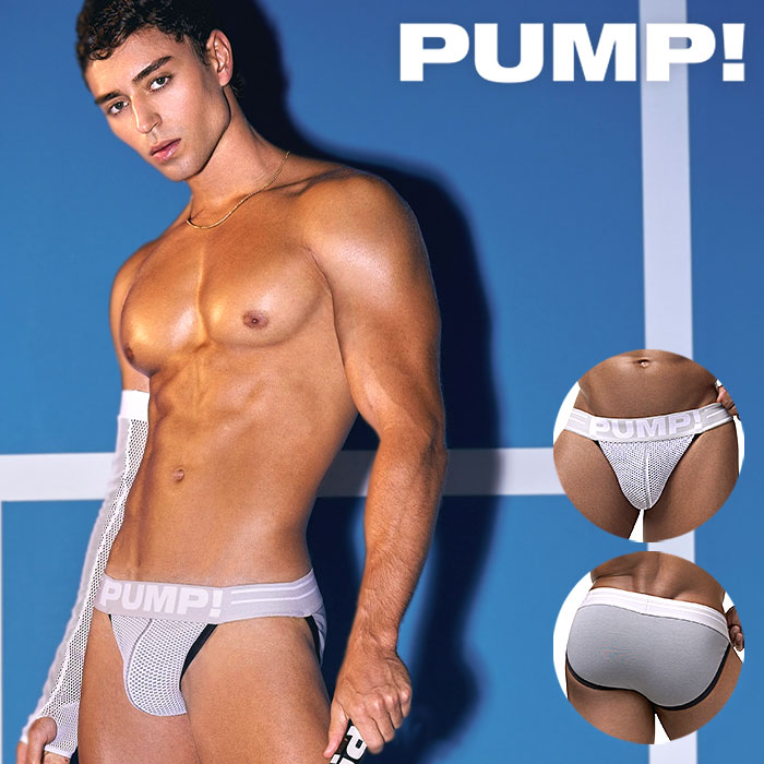 ブリーフ メンズ ローライズブリーフ PUMP UNDERWEAR NET SIDE CUT BRIEF パンプ ローライズ ストレッチ メッシュ ス…