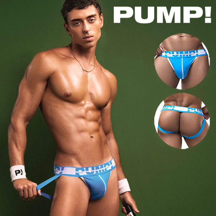 &nbsp; PUMP! パンプ ジョックストラップ ■PUMP！ 大胆不敵。マンリーなエロチズム、強烈に洗練されたカラースタイルとフォルムで注入。カナダ・モントリオール発のアンダーウェア。2009年生まれ、今、まさにはち切れるほどの勢いあるブランド、PUMP! Underwear デビュー当時、ストリートテイストも取り入れたグラフィックなデザインで注目。その後次第に、簡潔で明快なスポーツテイストを打ち出したブランドへと進化、一見、定番風のアスレチックサポートのデザインに当然の事ながら高品質な素材や仕上げを維持しながら、持ち前のカラーリングとグラフィカルセンスを活かし、ダントツに目を魅くビジュアルのアンダーウェアを送り出している。アクティブ、シャープ、パワフル、といったメンズスタイルど真ん中を行きながら、常にどこか、ディテールに忍ばせるプレーンな男らしさだけに集約されないキュートなフレーバーが絶妙。そんな全てのウェアビジュアルの要が、PUMP! の文字なのだ。キッチュでお茶目、ポップ＆スタイリッシュ、なおかつセンシュアル、彼らの得意とするデザインバランス感覚が、このロゴスタイルでシンボリックに示されている。程よくセーブされながらきっちり与えるインパクト、これがPUMP! きわどいブランドネームを楽しもうぜ！ ◆ 【PUMPの体感＆サイズ感は？】 カナダブランドは米国ブランドよりもやや小さ目で、フィット感が強めです。 ヒップは無駄に大きすぎることもなく、キュッとまとまります。 フロントは立体構造でキャッチ感は強く安定しています。 外国製下着の中では、日本人にも合いやすいシルエットでしょう。店長は、米国ブランドと同じサイズでOKでした。 ■ PUMP! パンプ MATCH POINT テニスからインスピレーションを得たPUMP!のコアコレクションは、ブランドが持つスポーツ由来のDNAをベースに生まれました。洗練されたライン、コートを思わせるカラーブロック、そしてアーカイブから蘇った、あの馴染みのあるシルエット。 ■ 商品の特徴 ・スマッシュジョックストラップ スマッシュジョックストラップは、試合を決める、あの鋭く決然としたフィニッシュショットが名前の由来。鮮やかなブルーのテニスカラーとシャープなホワイトのパイピングが、柔らかなコットン裏地のカップをコートラインのように縁取ります。背面ゴムがカップをしっかり持ち上げ、体にフィットするカットで、あらゆる動きをサポートします。通気性とサポート力に優れたこのPUMP!ジョックストラップは、まさに勝利のショットのために研ぎ澄まされた一枚です。 【仕様】 ・素材：コットン92％*ポリウレタン8％ ・前開き なし ・フロント部分 生地二重（コットンストレッチ） ・ウエストゴムの幅：約4.5cm ・Made In Colombia &nbsp; ▼MATCH POINTシリーズはこちら &nbsp; ★ PUMP! パンプ をもっと見る&rArr; &nbsp; &nbsp; &nbsp;PUMP! パンプ ジョックストラップ &nbsp; ■PUMP！ 大胆不敵。マンリーなエロチズム、強烈に洗練されたカラースタイルとフォルムで注入。 カナダ・モントリオール発のアンダーウェア。 2009年生まれ、今、まさにはち切れるほどの勢いあるブランド、PUMP! デビュー当時、ストリートテイストも取り入れたグラフィックなデザインで注目。 その後次第に、簡潔で明快なスポーツテイストを打ち出したブランドへと進化、 一見、定番風のアスレチックサポートのデザインに 当然の事ながら高品質な素材や仕上げを維持しながら、 持ち前のカラーリングとグラフィカルセンスを活かし、 ダントツに目を魅くビジュアルのアンダーウェアを送り出している。 アクティブ、シャープ、パワフル、といったメンズスタイルど真ん中を行きながら、 常にどこか、ディテールに忍ばせる プレーンな男らしさだけに集約されないキュートなフレーバーが絶妙。 そんな全てのウェアビジュアルの要が、PUMP! の文字なのだ。 キッチュでお茶目、ポップ＆スタイリッシュ、なおかつセンシュアル、 彼らの得意とするデザインバランス感覚が、このロゴスタイルでシンボリックに示されている。 程よくセーブされながらきっちり与えるインパクト、これがPUMP! きわどいブランドネーム を楽しもうぜ &nbsp; ■PUMP! パンプ MATCH POINT テニスからインスピレーションを得たPUMP!のコアコレクションは、ブランドが持つスポーツ由来のDNAをベースに生まれました。洗練されたライン、コートを思わせるカラーブロック、そしてアーカイブから蘇った、あの馴染みのあるシルエット。 ■ 商品の特徴 ・スマッシュジョックストラップ スマッシュジョックストラップは、試合を決める、あの鋭く決然としたフィニッシュショットが名前の由来。鮮やかなブルーのテニスカラーとシャープなホワイトのパイピングが、柔らかなコットン裏地のカップをコートラインのように縁取ります。背面ゴムがカップをしっかり持ち上げ、体にフィットするカットで、あらゆる動きをサポートします。通気性とサポート力に優れたこのPUMP!ジョックストラップは、まさに勝利のショットのために研ぎ澄まされた一枚です。 【仕様】 ・素材：コットン92％*ポリウレタン8％ ・前開き なし ・フロント部分 生地二重（コットンストレッチ） ・ウエストゴムの幅：約4.5cm ・Made In Colombia &nbsp; &nbsp; ◆ 【PUMPの体感＆サイズ感は？】 カナダブランドは米国ブランドよりもやや小さ目で、フィット感が強めです。 ヒップは無駄に大きすぎることもなく、キュッとまとまります。 フロントは立体構造でキャッチ感は強く安定しています。 外国製下着の中では、日本人にも合いやすいシルエットでしょう。店長は、米国ブランドと同じサイズでOKでした。 &nbsp; PUMPサイズ ※USAサイズ 日本の一般的な サイズでは 適応ウエスト S M 71-76cm 28-30インチ M L 76-81cm 31-32インチ L XL 81-86cm 33-34インチ XL XXL 86-91cm 35-36インチ 実寸サイズ表(cm) ウエスト平置 S 34 M 36 L 38 XL 40 *サイズはUSAサイズです。ご注文欄はPUMPのサイズ（USAサイズ）にてご選択ください。 *インチ表記がcmへと変換されているため、cm表記では該当がない中間サイズがございます。 中間サイズの方はお好みで上下のサイズや、インチサイズにてお選び頂くとよいかと思います。 *実寸値は平置き状態の幅を計測しています。 &nbsp; ▼MATCH POINTシリーズはこちら &nbsp; *サイズ表 * PUMP! ジョックストラップをもっと見る&rArr; * PUMP! パンプ をもっと見る&rArr; * ジョックストラップ 一覧へ&rArr;