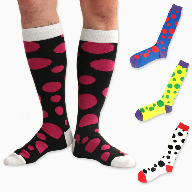 SOCK HOLIC ソックホリック LONG SOCKS バブルコレクター ハイソックス 靴下 レディース メンズ 男女兼用 女性用 男性用 ユニセックス 大きいサイズ 小さいサイズ 水玉 ドット