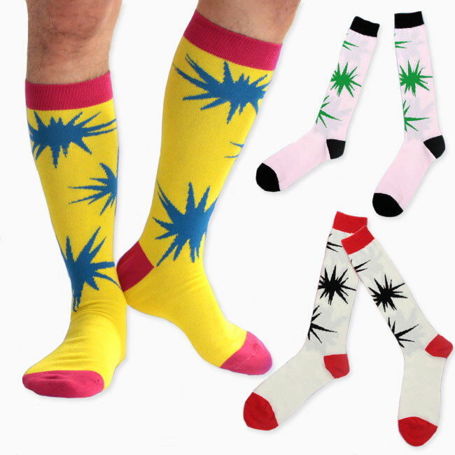 SOCK HOLIC ソックホリック LONG SOCKS BANG！BANG！ ハイソックス 靴下 レディース メンズ 男女兼用 女性用 男性用 ユニセックス 大きいサイズ 小さいサイズ