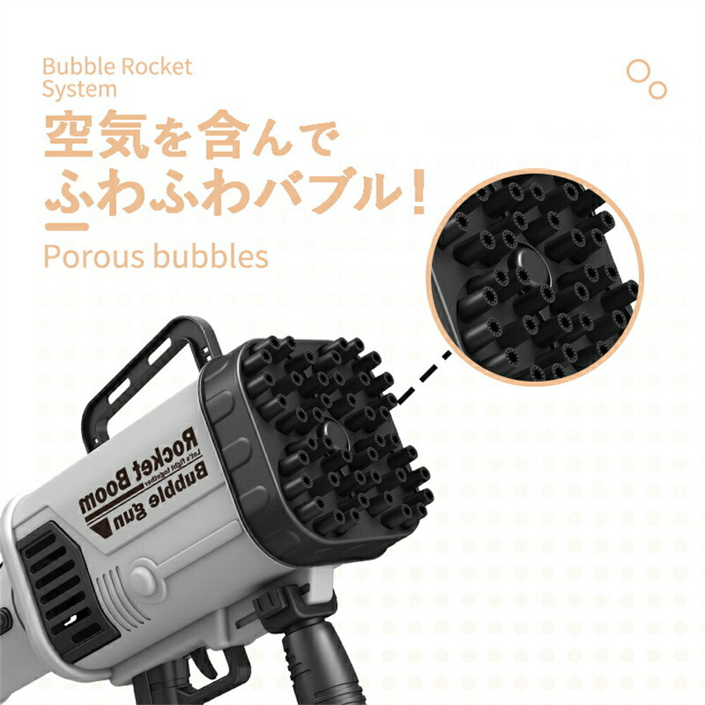 【2個以上購入300円OFFクーポン】バブルガン シャボン玉 電動 シャボン玉 電動バブルマシン 自動 電動シャボン玉マシーン しゃぼん玉 製造機 連続噴射 ギフト プレゼント シャボン玉 おもちゃ シャボン 誕生日 子供 バブルマシン 自動バブルメーカー 3