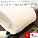 泉大津製 メリノウールマイヤー毛布(毛羽部分) 無着色【WS】