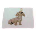 泉大津製 モイスチャー加工ハーフケット ダックスフンド犬 横ピンク|デザイン オシャレ ブランケット ひざ掛け 膝掛 快眠 快適 熟睡 寝具 ベッド 新生活 敬老の日 お歳暮 贈答品 ギフト 誕生日 プレゼント 贈り物【WS】