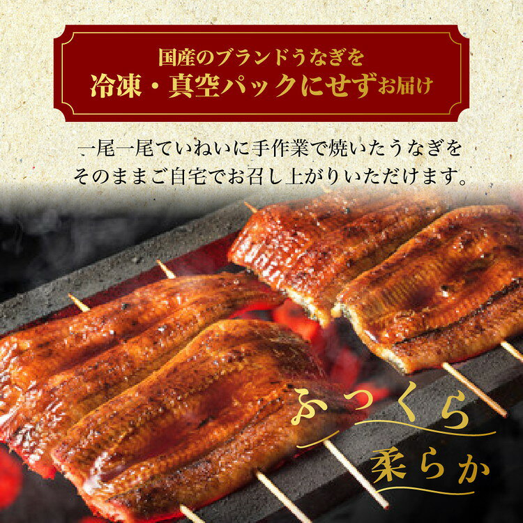 国産うなぎ白蒲セット4本　うなぎの白焼き（120g〜130g×2尾）、うなぎの蒲焼き（12...