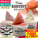 【クーポン利用で2,980円】ジェラート「Harvest Gelato」 6個 いちごジェラート イタリアンジェラート アイスクリーム アイスセット お中元 御中元 暑中見舞い 残暑見舞い 2025 夏ギフト 敬老の日 贈り物 お返し 誕生日 プレゼント ギフト お祝い 内祝い 送料無料 即日発送