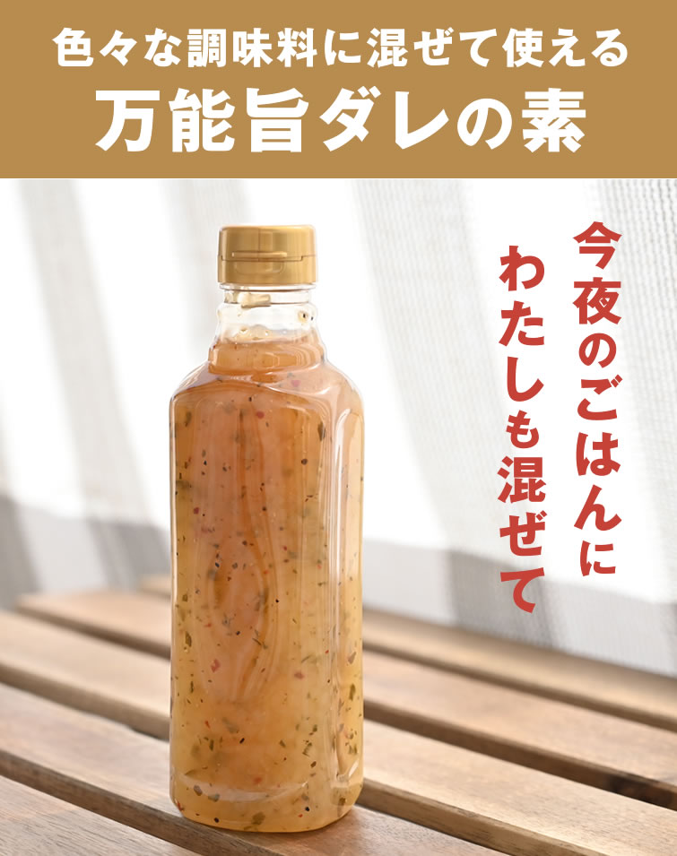 合わせだれの素「今夜のごはんにわたしも混ぜて」500ml　たれ タレ 旨ダレ 調味料 玉ねぎ ドレッシング ソース 帰省土産 お土産 手土産 お取り寄せ monmiya-10004880 栃木のタウン誌厳選 もんみや通販 サンプル画像2