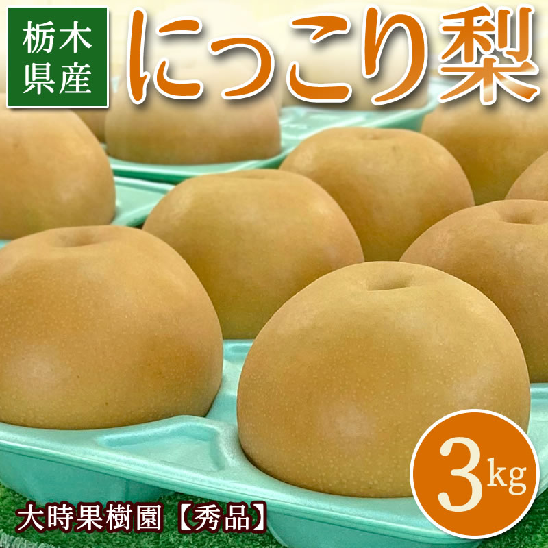 にっこり 梨 3kg箱 (秀品) 送料無料 なし 梨 予約 秋の味覚 果物 くだもの フルーツ 旬 贈り物 ギフト プレゼント 秋ギフト お祝い 結婚 出産 内祝い お返し お礼 産直 お取り寄せ【WS】【BK】