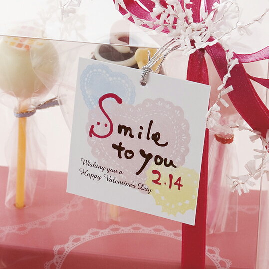 ［ネコポスOK］「Smile to you」タグ10枚入優しい 可愛い 笑顔 バレンタイン ラッピング チョコ ハート 義理