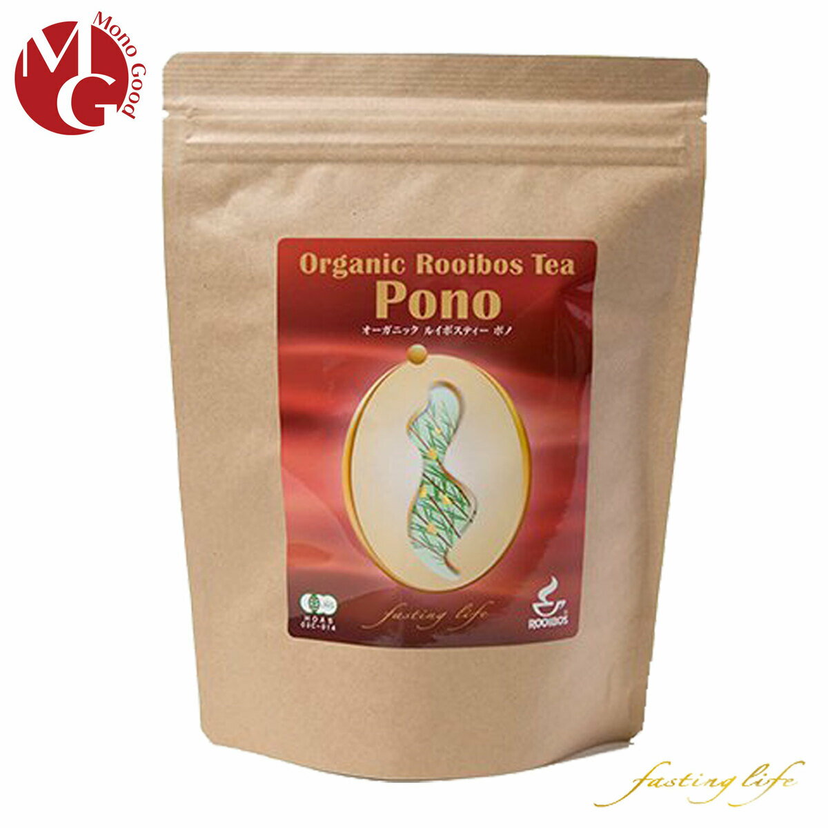 ルイボスティー Pono (ポノ) オーガニック 1袋 3.5g × 30包 105g Rooibos tea ルイボスティpono ファスティング
