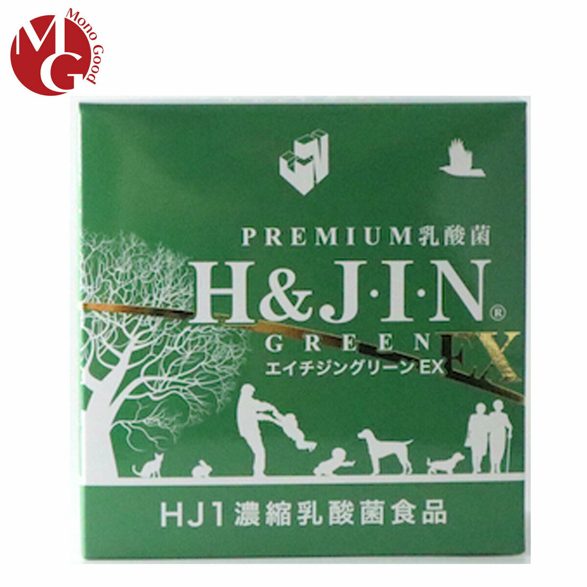 楽天モノグッド 楽天市場店Premium乳酸菌 H&JIN グリーンEX 動物用 30包 エイチアンドジン 乳酸菌 ペット 犬用 猫用 エイチジン 動物用 高品質乳酸菌 サプリ サプリメント