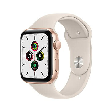 Apple Watch SE(GPSモデル)- 44mmゴールドアルミニウムケースとスターライトスポーツバンド - レギュラー