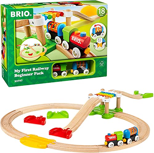 BRIO ( ブリオ ) レールウェイ マイファースト ビギナーセット 全18ピース 対象年齢 1歳半~ ( 電車 おもちゃ 木製 レール ) 33727