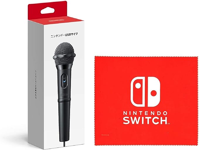 任天堂純正品 ニンテンドーUSBマイク ( Nintendo Switch ロゴデザイン マイクロファイバークロス 同梱)