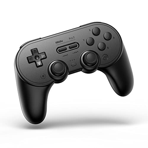 8Bitdo Pro 2 ゲームパッド ブラックエディション NS Switch PC Android macOS Steam Deck iPhone iPad macOS Apple TV Respberry Pi用