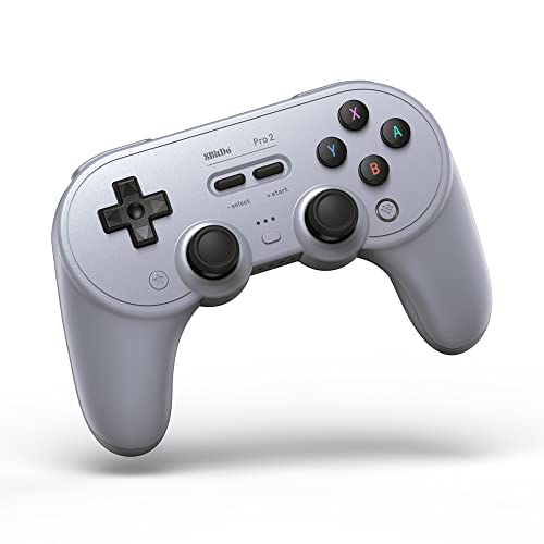 8Bitdo Pro 2 Q[pbh(Gray o[W) NS Switch PC Android macOS Steam Deck iPhone iPad macOS Apple TV Respberry Pip